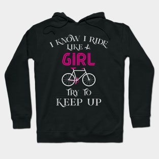 Cute Bicycle Bike Woman Girl Birthday Mothers Day Hoodie